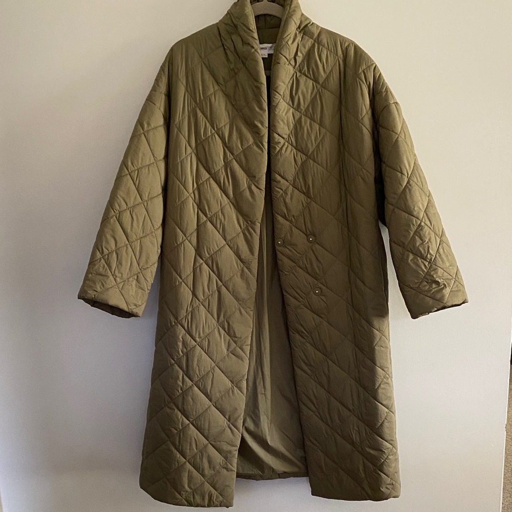 Mango Water Repellent Anorak - Olive. New. Size small